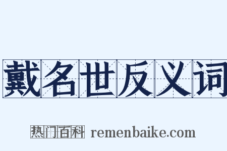 戴名世反义词是什么意思的图片